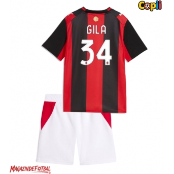 AC Milan Mario Gila #34 Echipament de Fotbal Replică 2026-27 Copii Acasa (+ Șorturi)